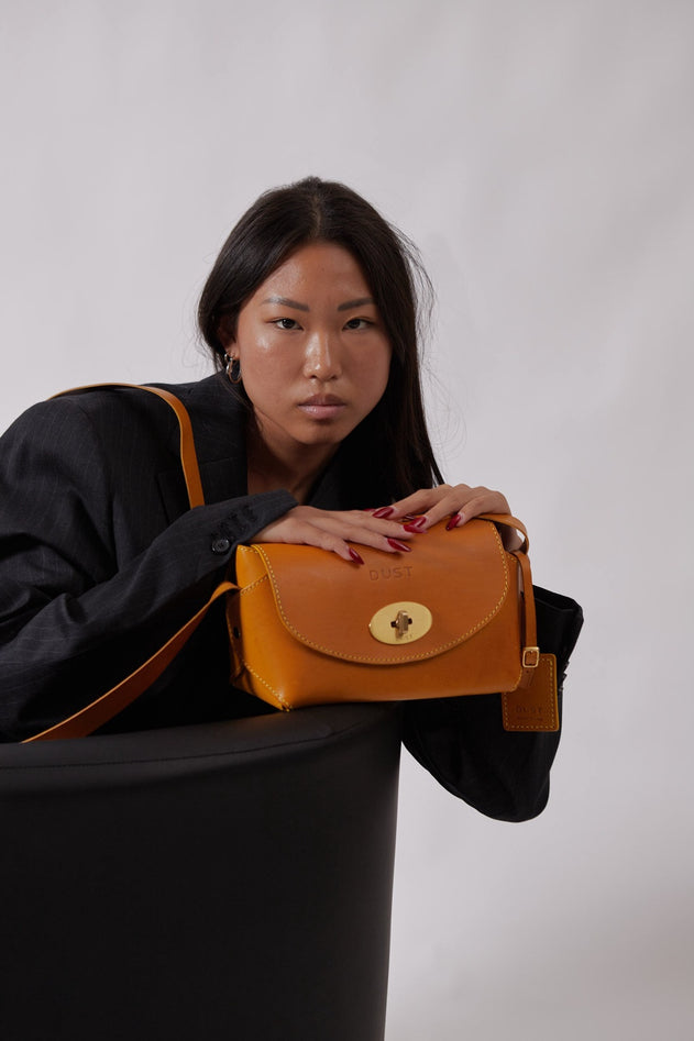 The Small Box Leather Bag Yellow