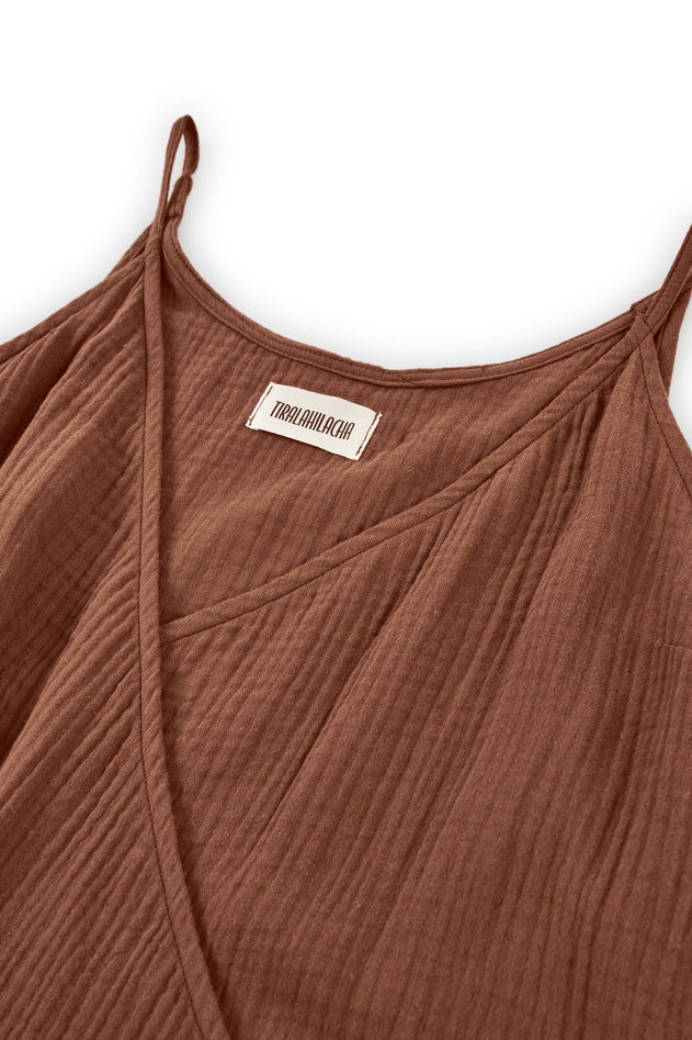 Brielle Strap Dress Terracotta