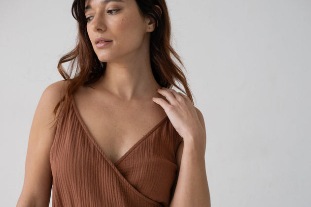 Brielle Strap Dress Terracotta