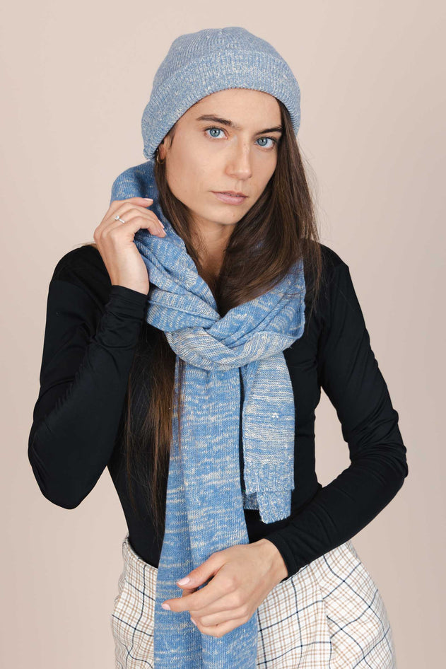The Hemp & Wool Scarf Sky Blue