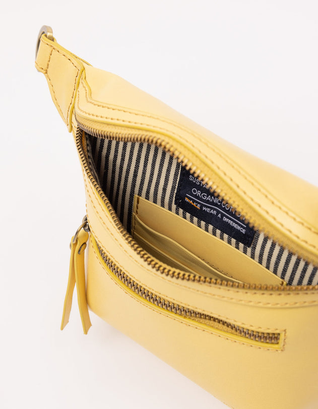 Beck's Bum Bag Classic Leather Butter Yellow