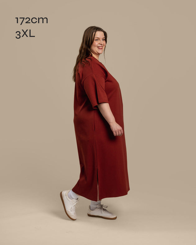 Boxy Dress Mahogany