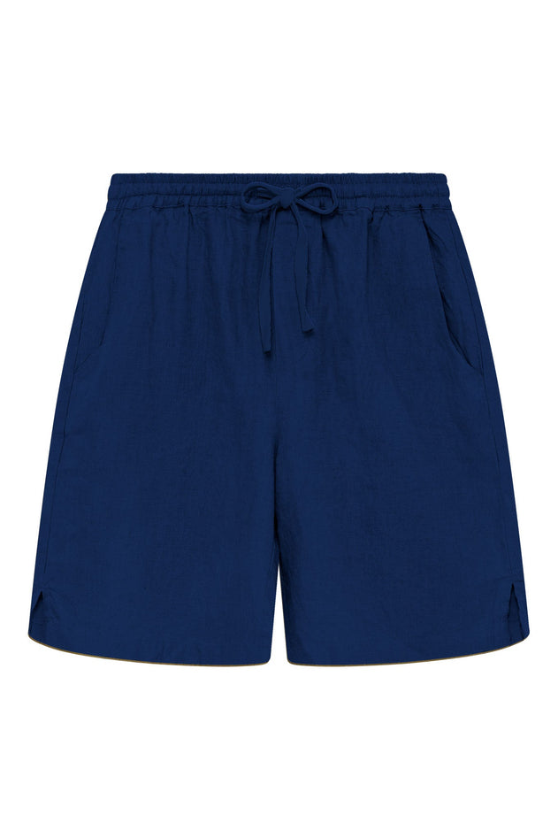 Jerry Linen Shorts Navy Blue