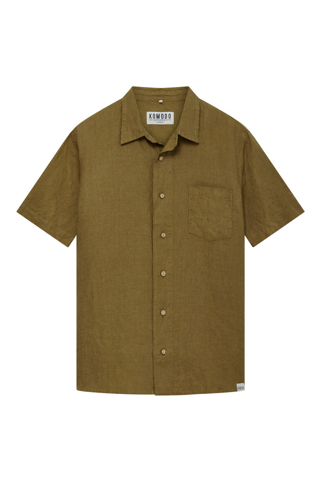 Dingwalls Linen Shirt Khaki