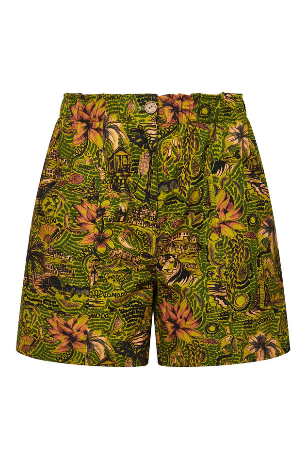 Dune Shorts Tropical Print Green