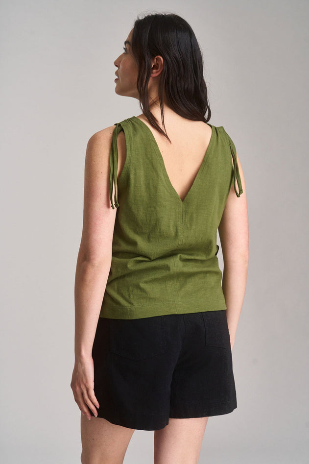 Celia Organic Cotton Top Green
