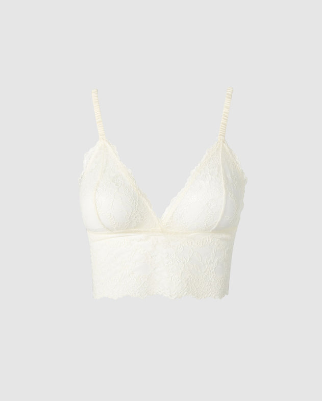 Pitsinen Bralette Valkoinen