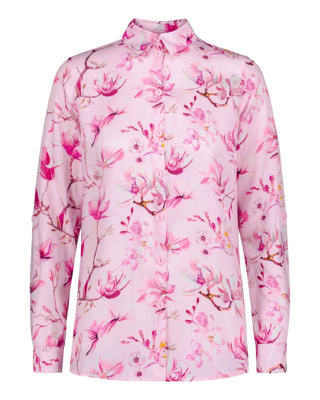 Chloe Button - up Shirt Ballet of Blossoms Pink - IVALO.COM