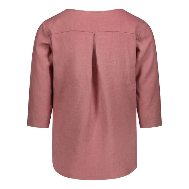 Classic Linen Blouse Old Rose - IVALO.COM
