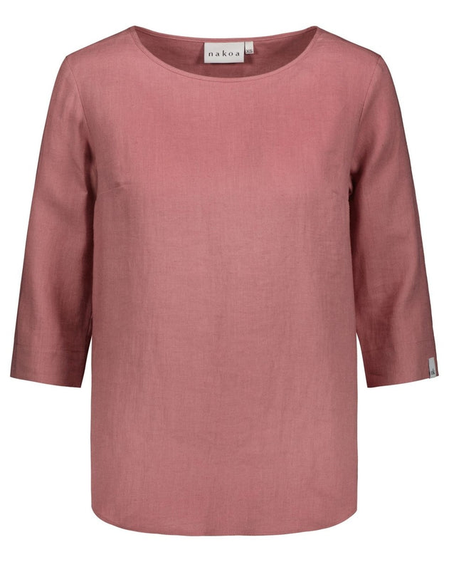 Classic Linen Blouse Old Rose - IVALO.COM