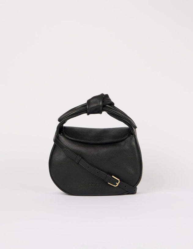 Coco Croissant Bag Soft Grain Leather Black