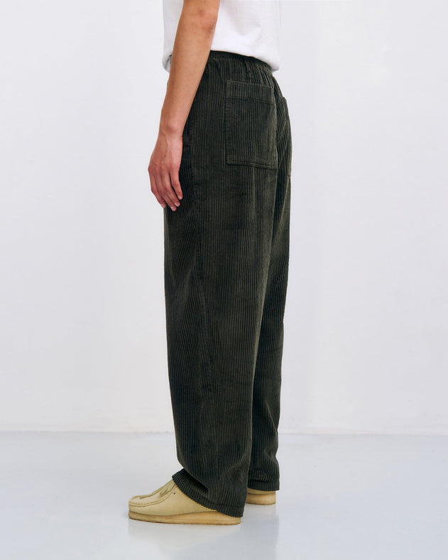 Corduroy Wide Pants Dark Green