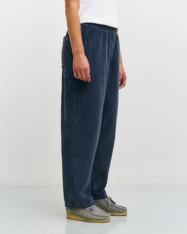 Corduroy Wide Pants Stone Blue
