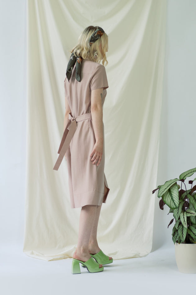 Melanie Dress Short Sleeves Rose