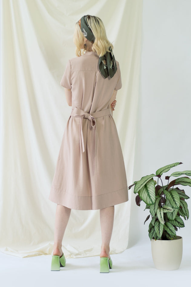 Melanie Dress Short Sleeves Rose