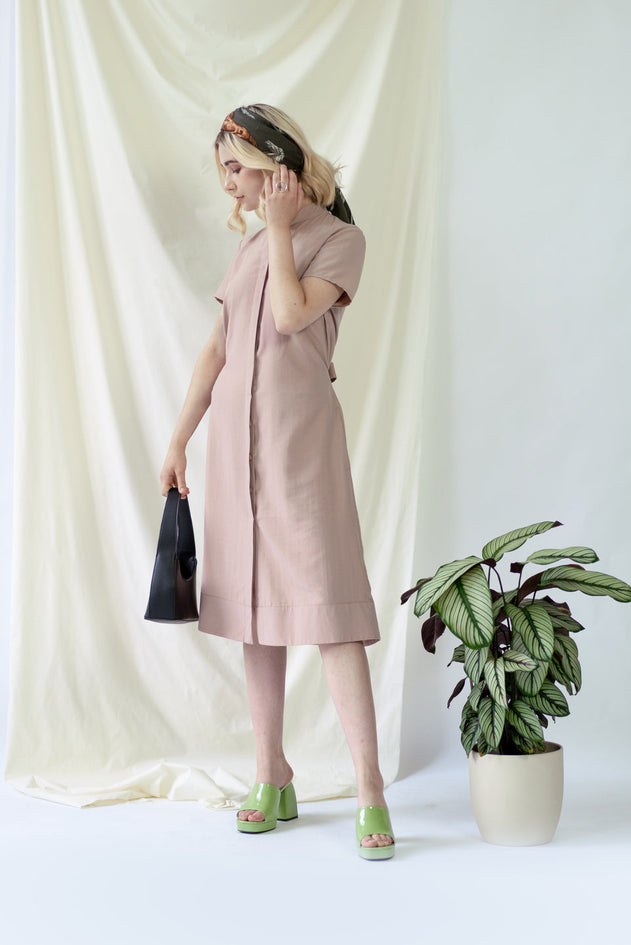 Melanie Dress Short Sleeves Rose
