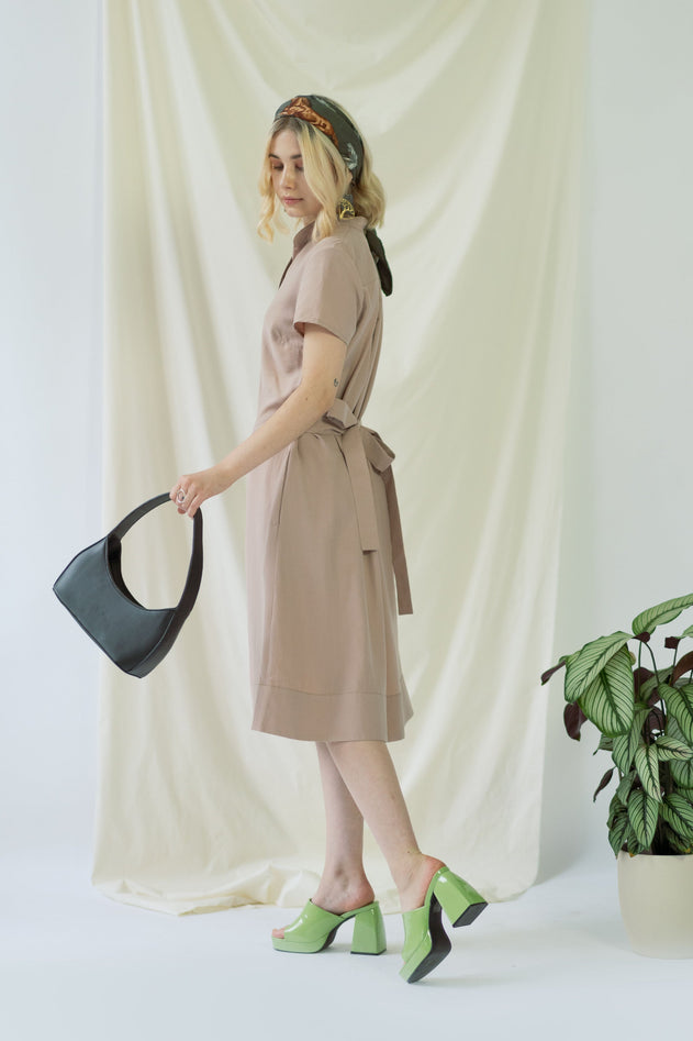 Melanie Dress Short Sleeves Rose