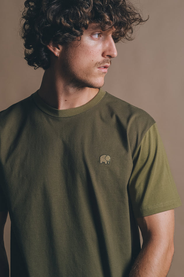 Color Block T-Shirt Dark Olive/Gothic Olive