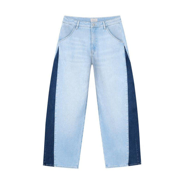Blink Wide Cropped Jeans Two Tone