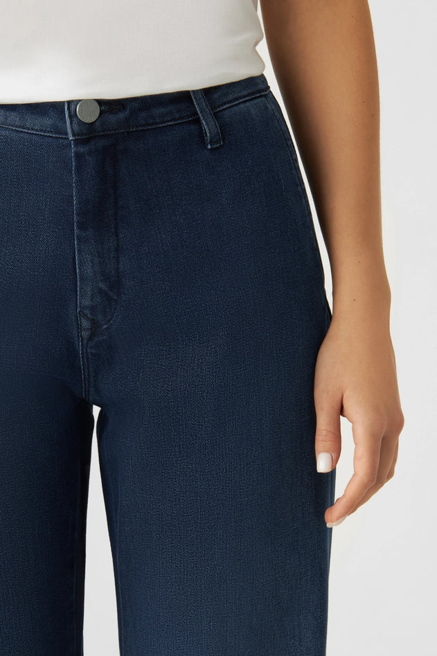 Glow Flared Chino Jeans Dark Blue