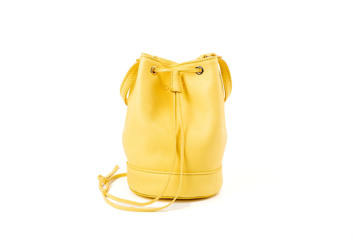 Leather Bucket Bag Chelsea Collection Yellow