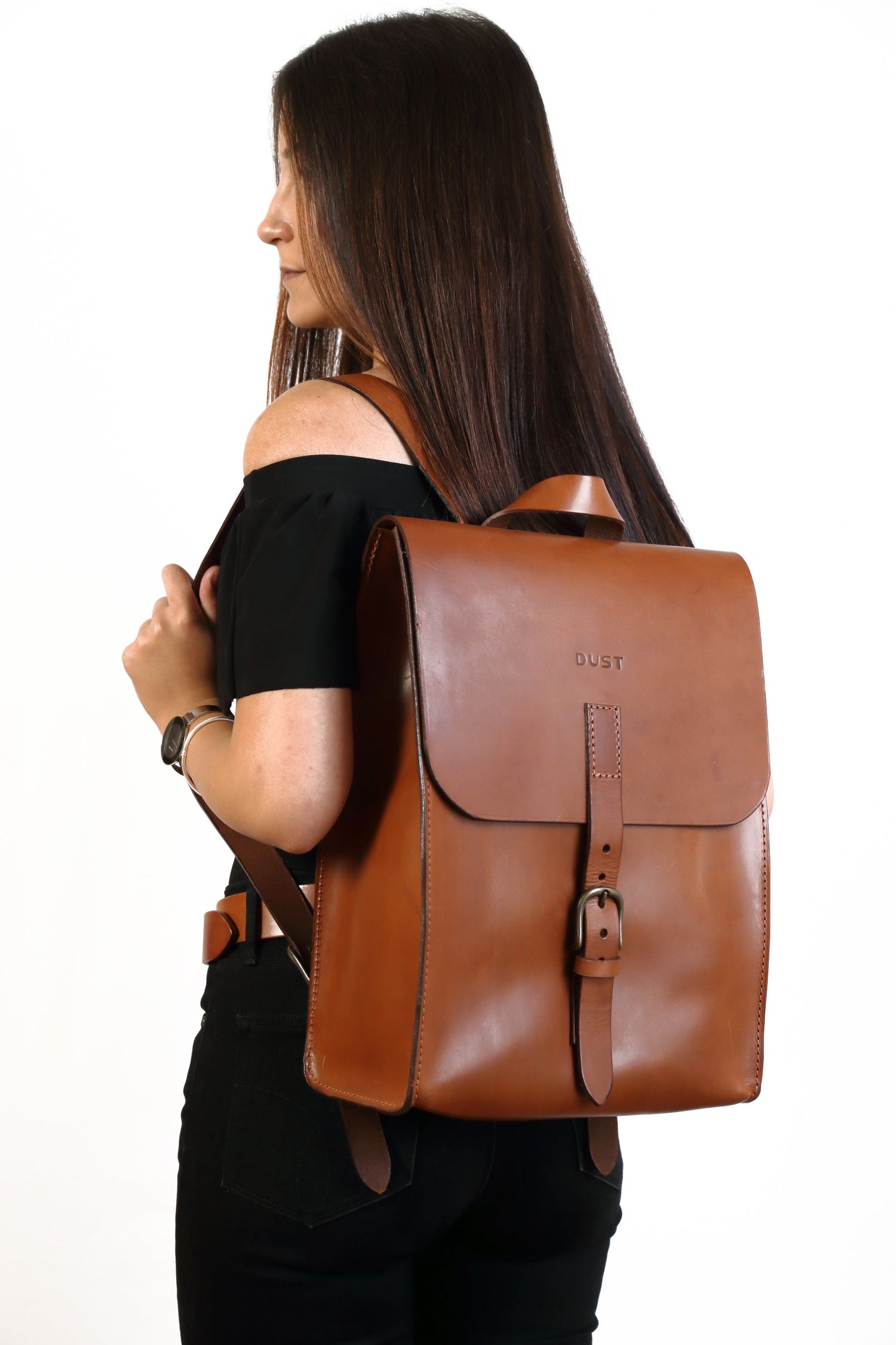 Leather Backpack Mod 120 Cuoio Brown