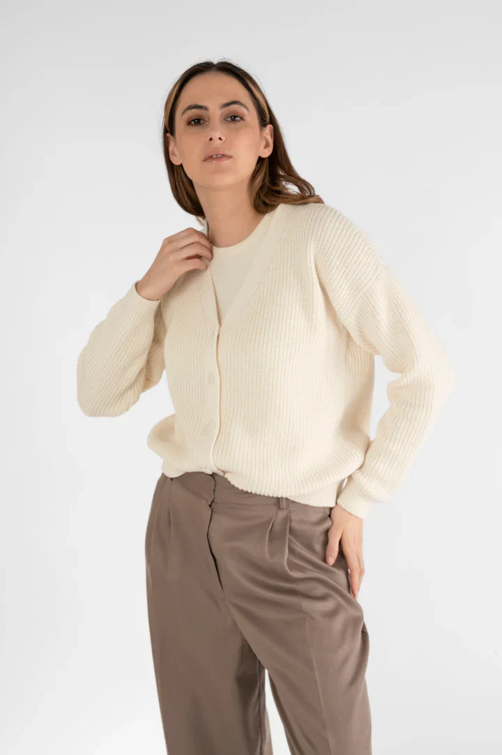 Short Cardigan Cream