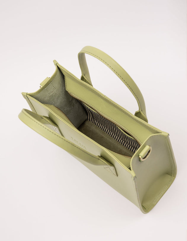 Jackie Midi Classic Leather Tea Green