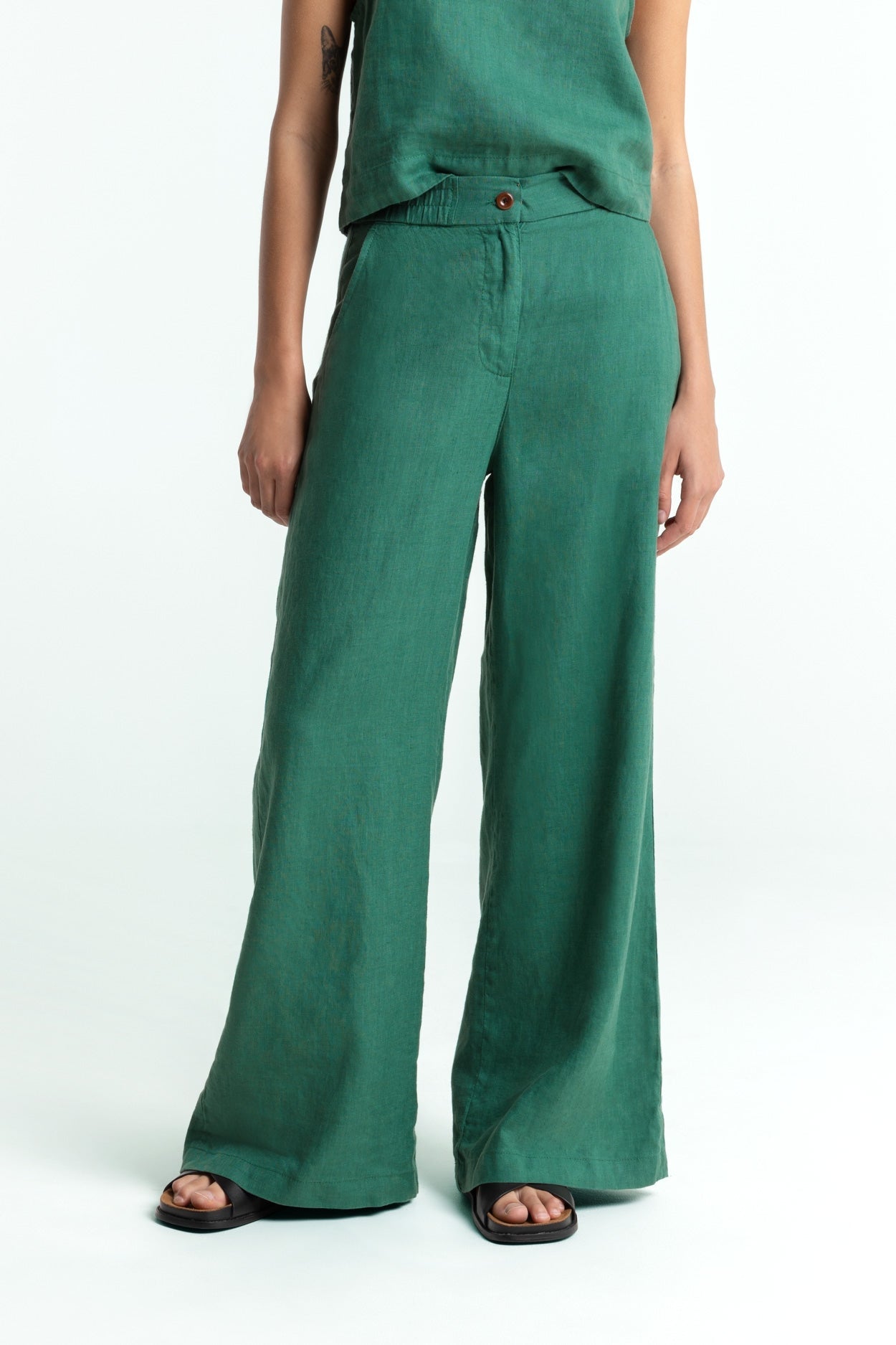 Lilian Linen Pants Green