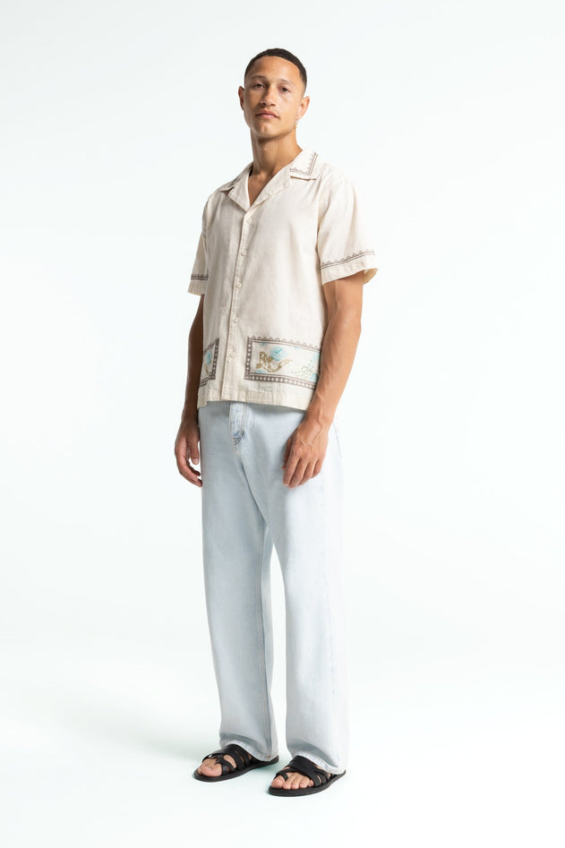 Arkin Button-Up Shirt Ecru