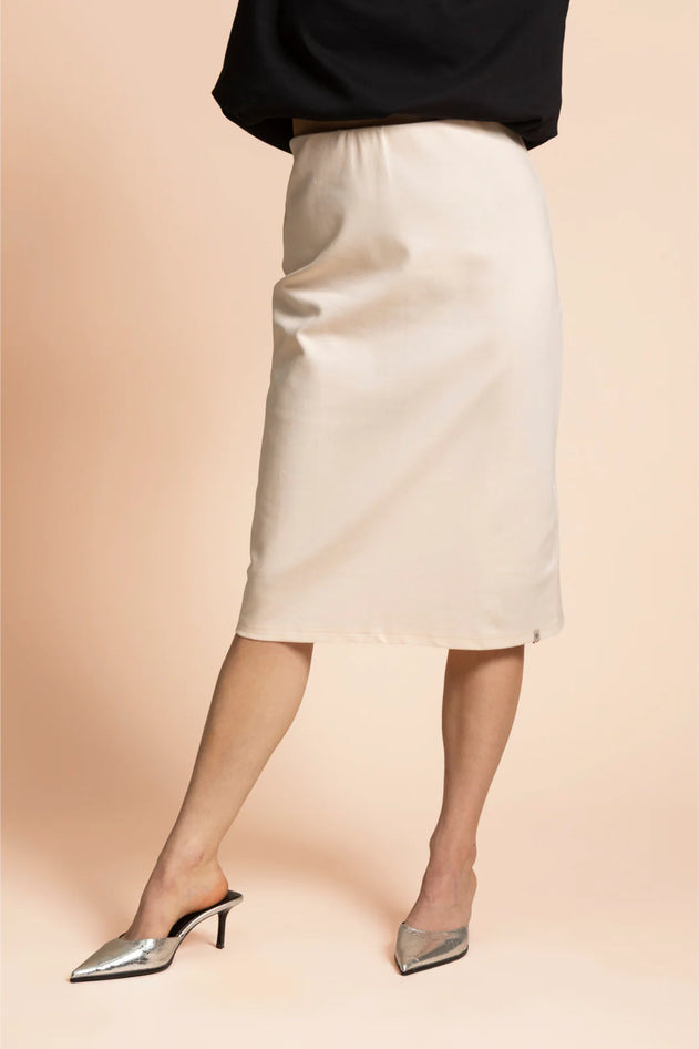 Comfy Pencil Skirt Ivory
