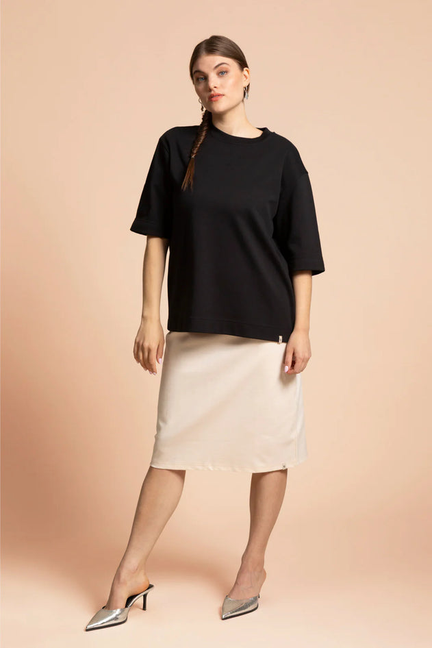 Comfy Pencil Skirt Ivory