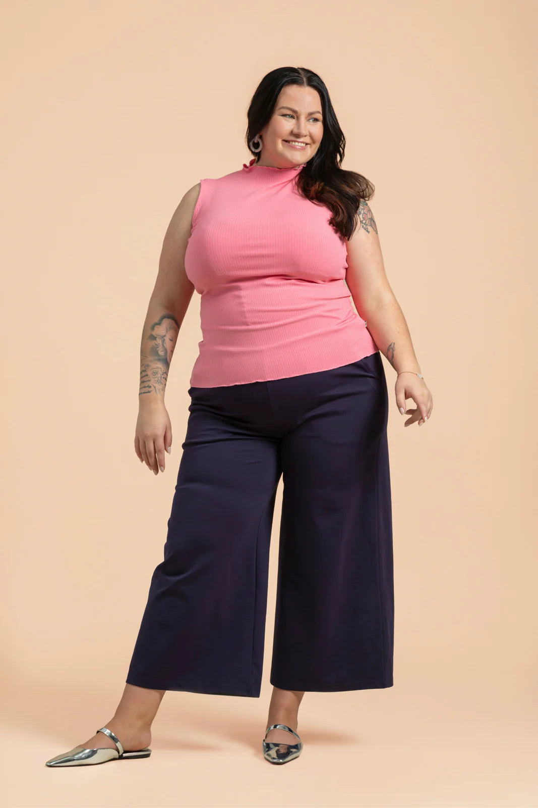 Everyday Culottes Tummansininen