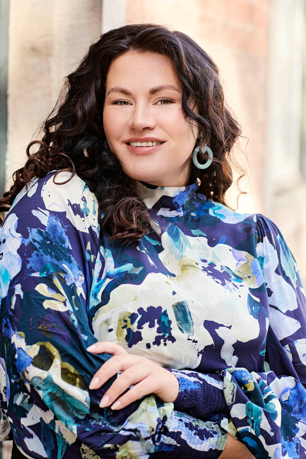 Puff Blouse Blue Anemone