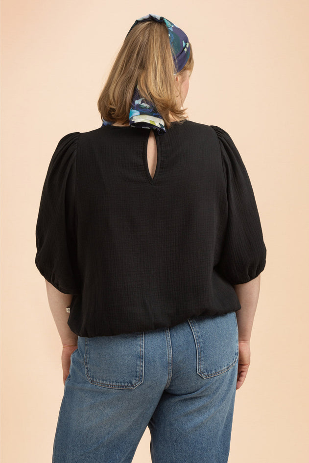 Cropped Blouse Black