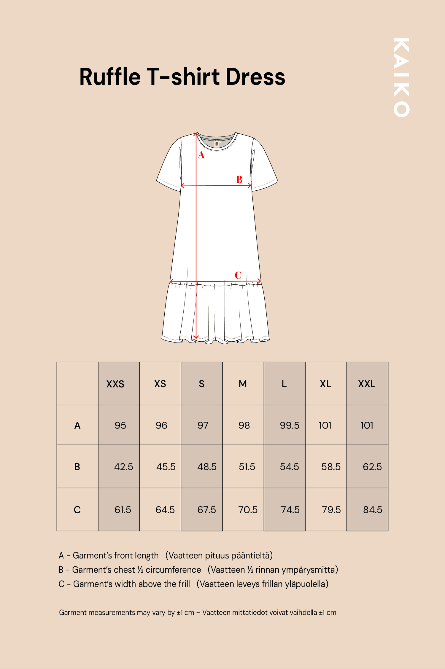 Ruffle T-shirt Dress Ivory