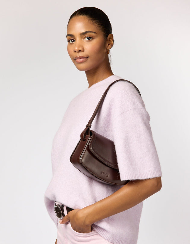 Kendalini Bag Classic Leather Chocolate Brown