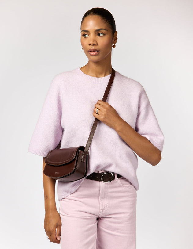 Kendalini Bag Classic Leather Chocolate Brown