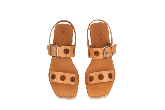 Full Moon Wedge Sandal Tan