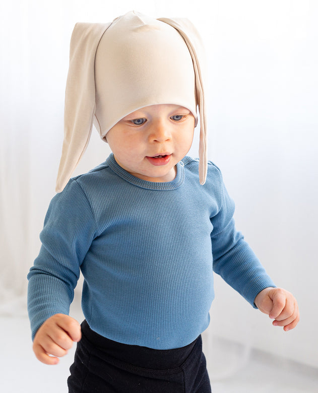 Baby's Ribbed Body Denim Blue