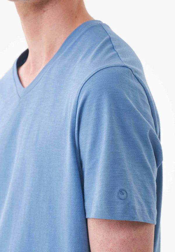 Men's Basic V-Neck T-Shirt Coronet Blue