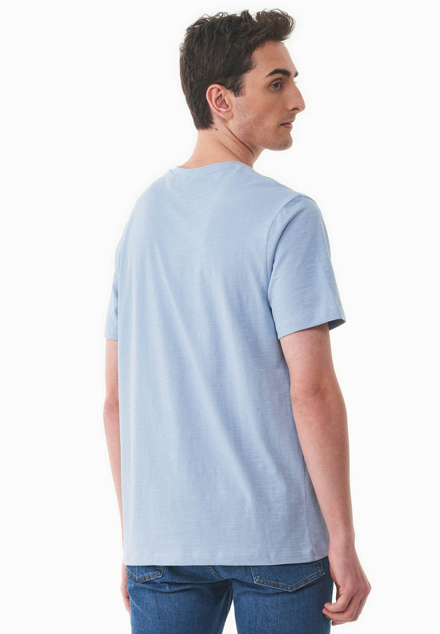 Men's Basic V-Neck T-Shirt Ice Blue