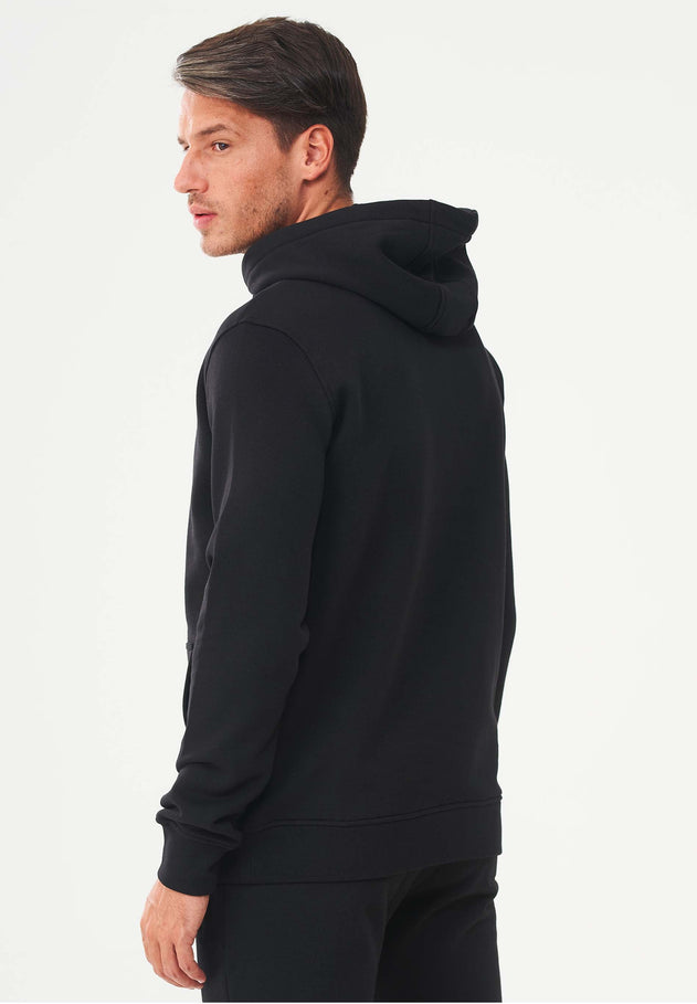 Men's Organic Cotton Hoodie With Kangaroo Pocket Black