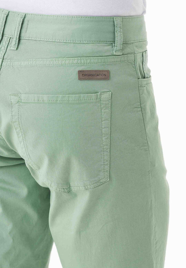 Men's Regular Fit Organic Cotton Shorts Matcha Green