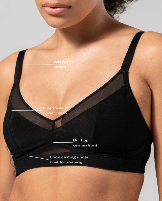 Mesh Support+ Bralette Musta