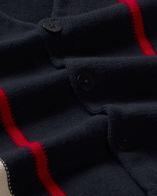 Creed Knitted Cardigan Navy
