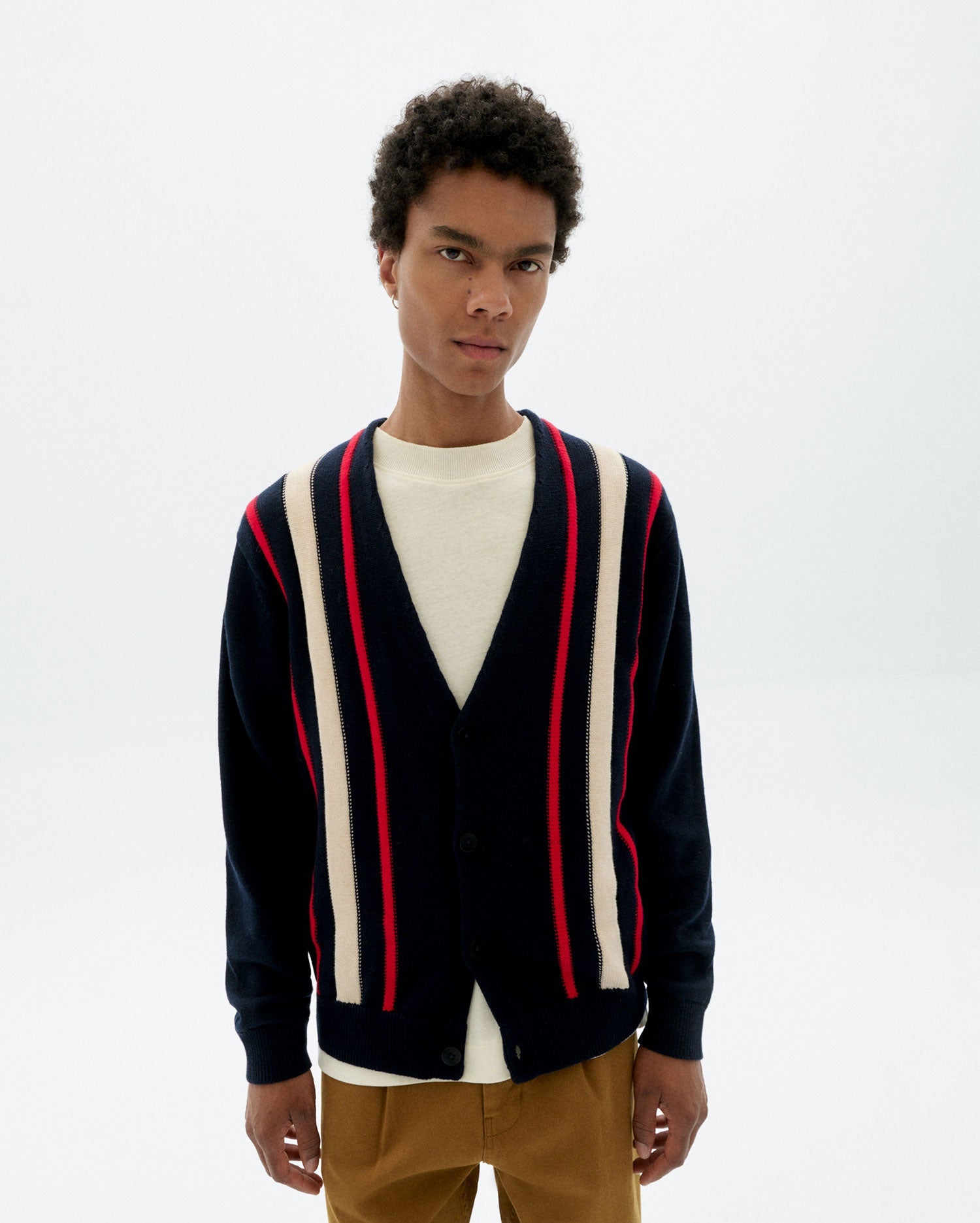 Creed Knitted Cardigan Navy