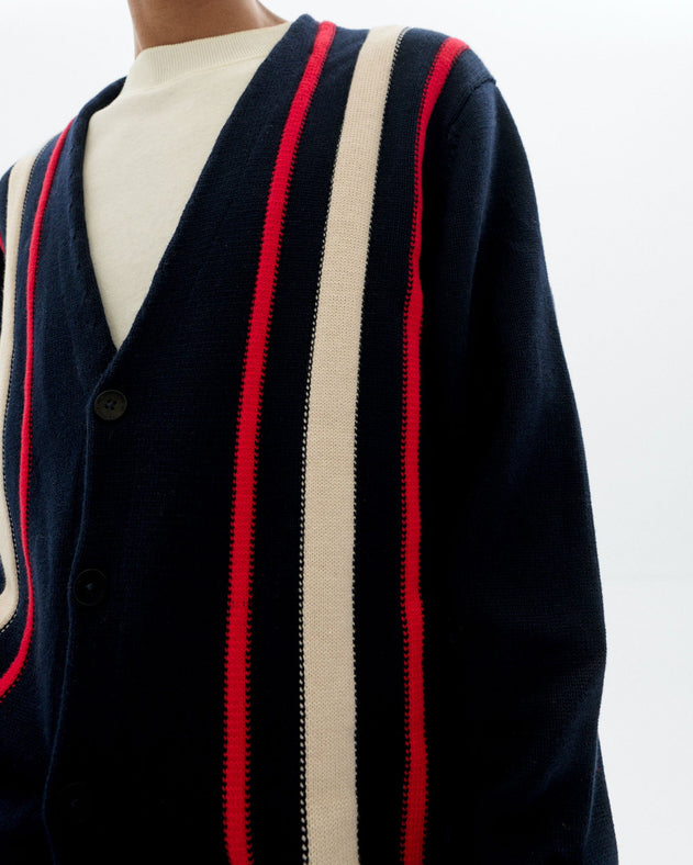 Creed Knitted Cardigan Navy