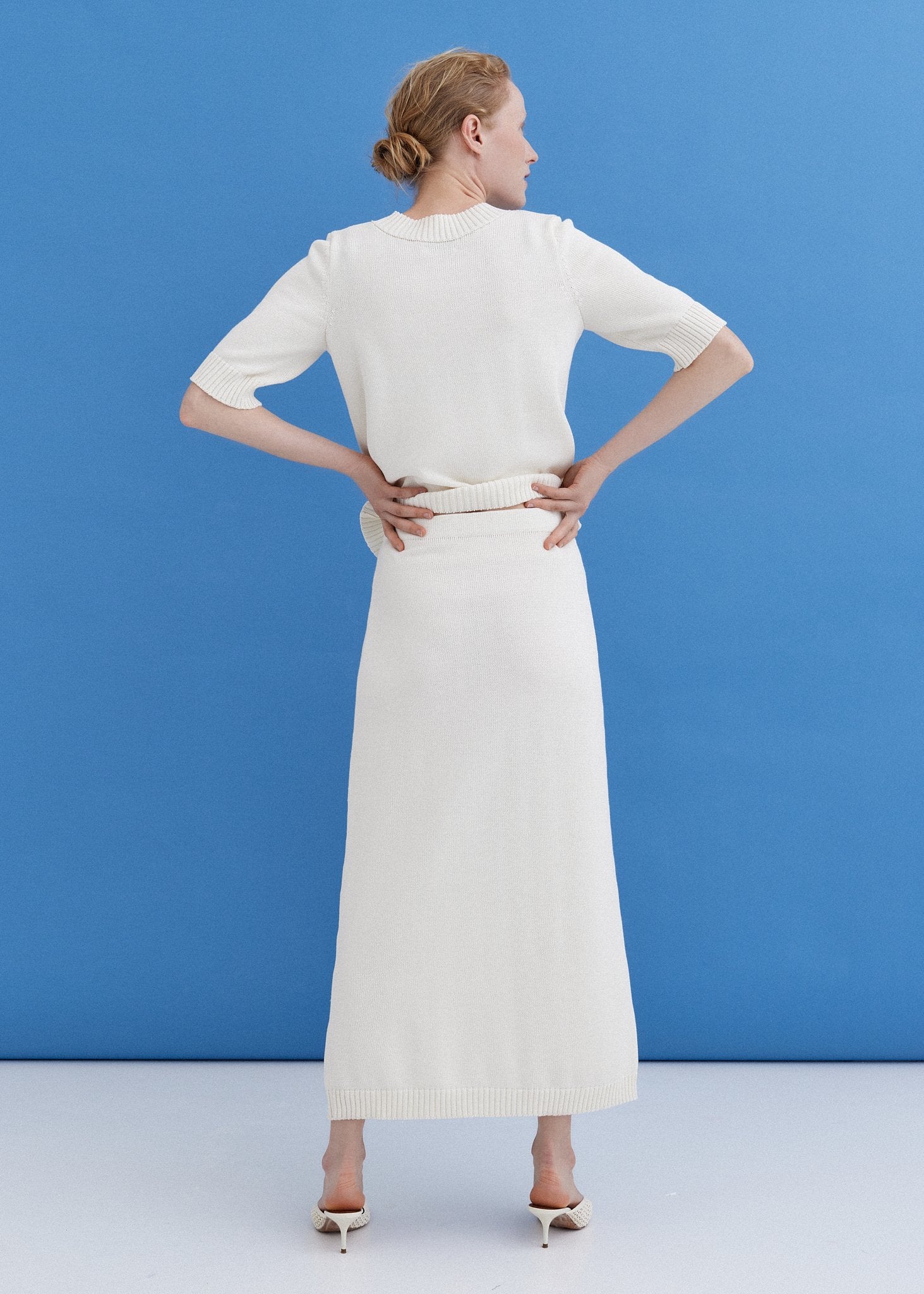 Knitted Cotton Midi Skirt Lily