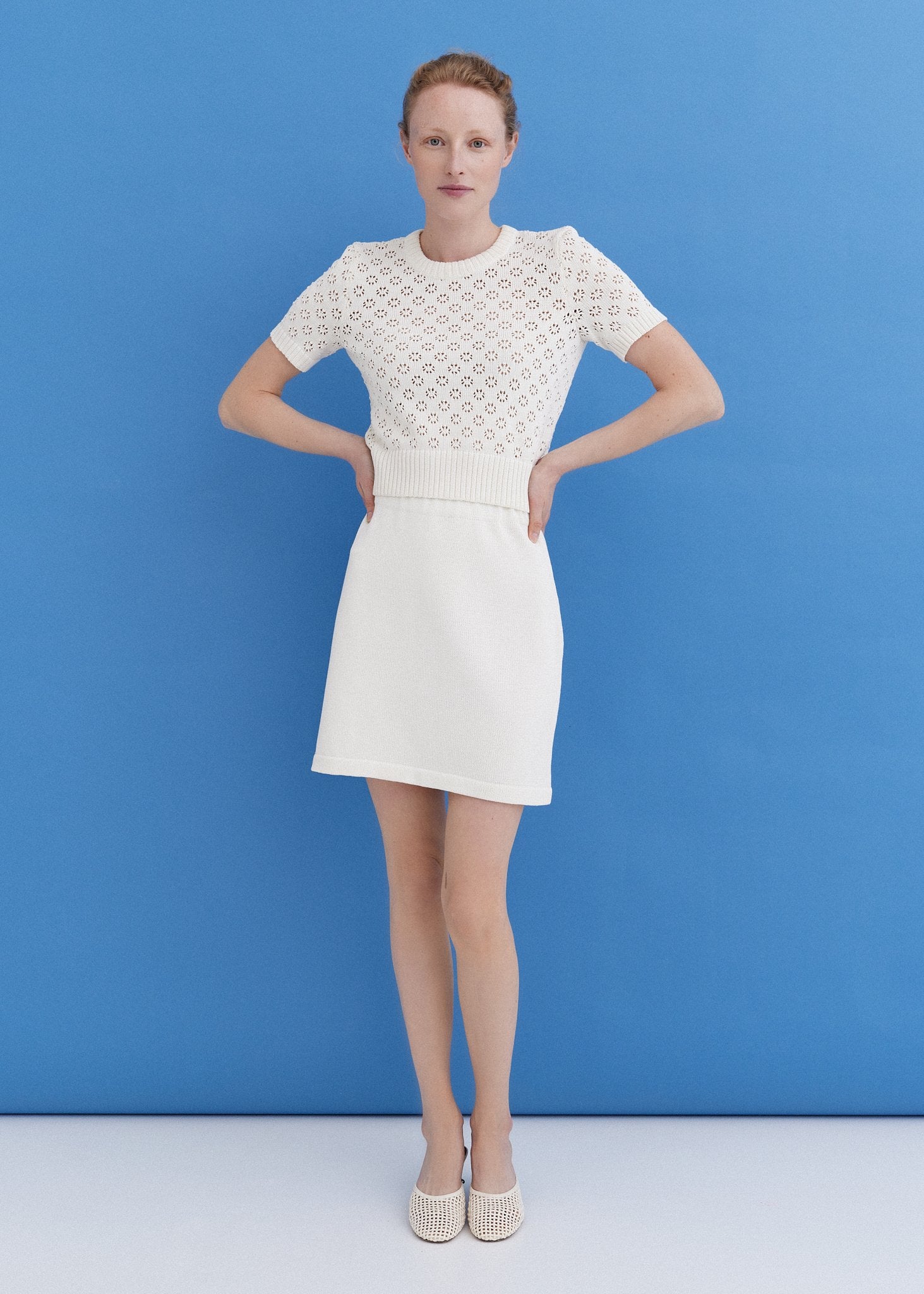Knitted Cotton Mini Skirt Lily